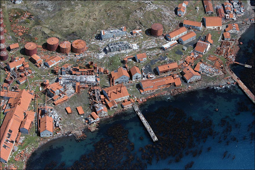 Aerial view of Leith Whaling Station.