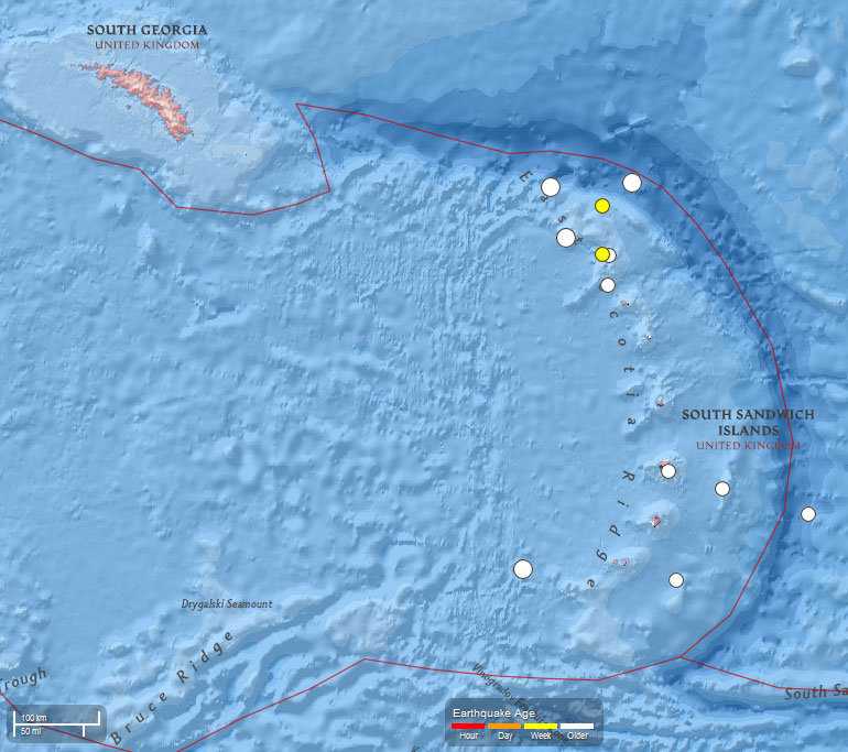 South Sandwich Islands area earthquakes during July 2015.