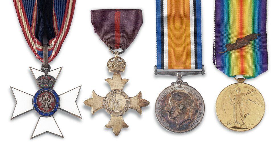 Shackleton’s medals will be sold at auction. Photo Christies.