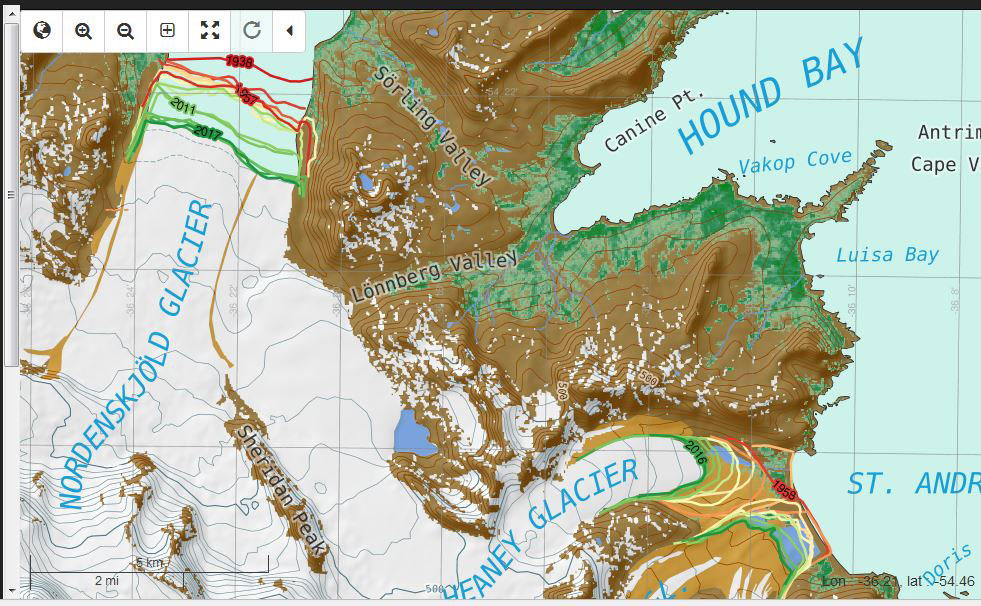 SG-GIS-glacier-change-screenshot